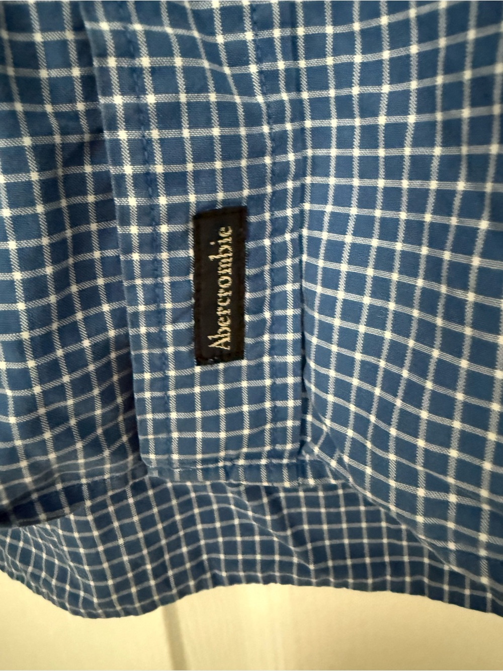 Abercrombie & Fitch y2k Men’s Blue Checked Button-Down Shirt- size XL - Picture 5 of 5